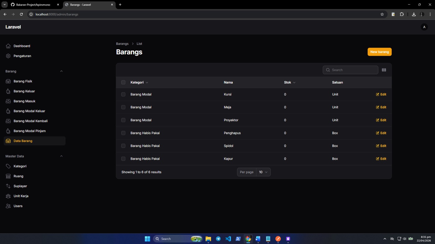 BPI Inventory — ERP inventory berbasis Filament